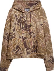 Paolina Russo Medieval Gilded Camo Zip Hoodie