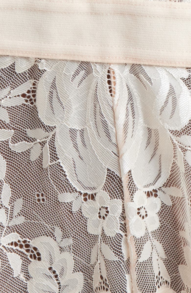 KILO BRAVA Floral Lace Halter Teddy, Alternate, color, Whisper Peach