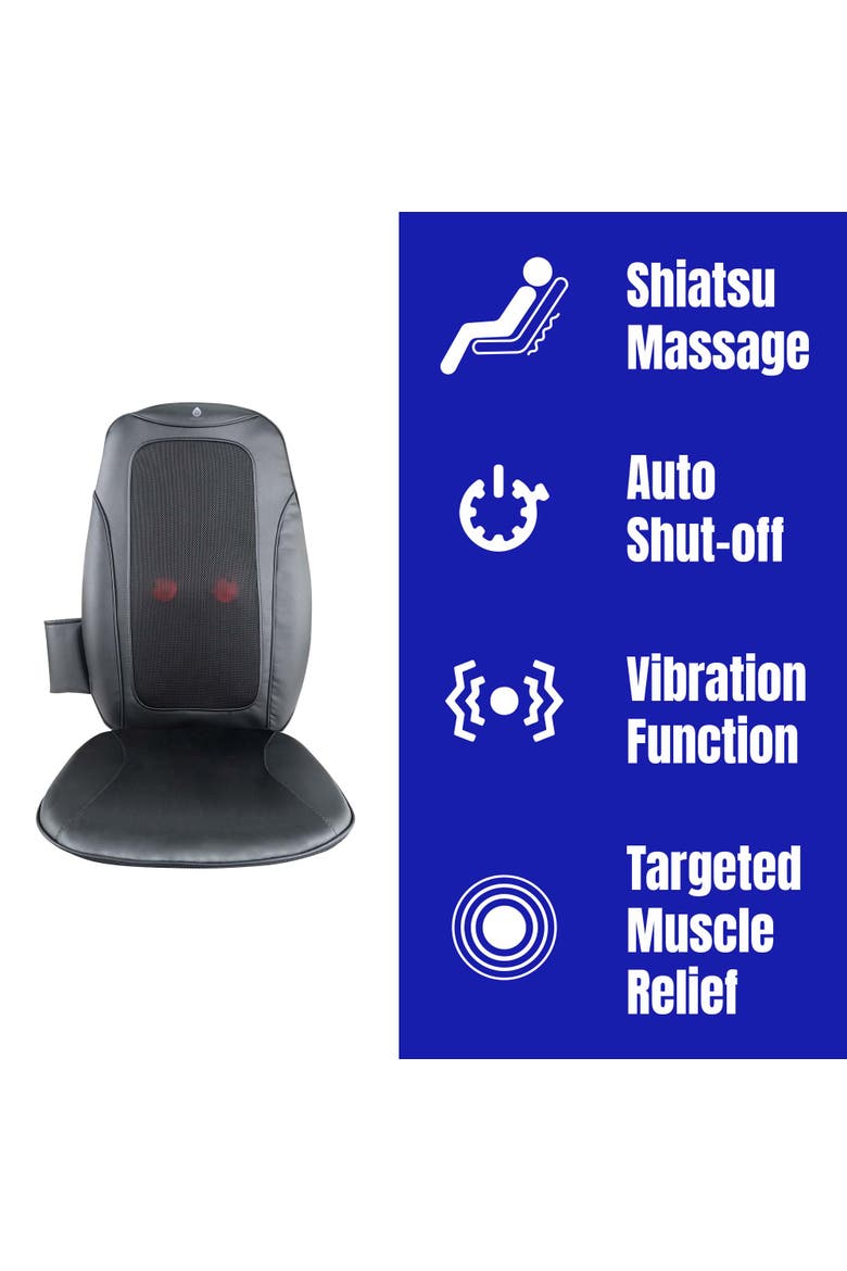 Shiatsu Chair Massager with Vibration, Alternate, color, Black