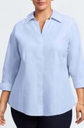 Foxcroft 'Taylor' Three-Quarter Sleeve Non-Iron Cotton Shirt