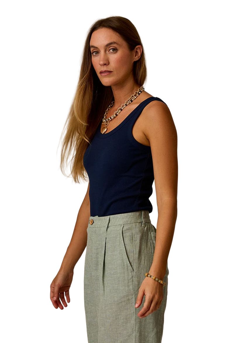 Ever Rib Tank, Alternate, color, Navy