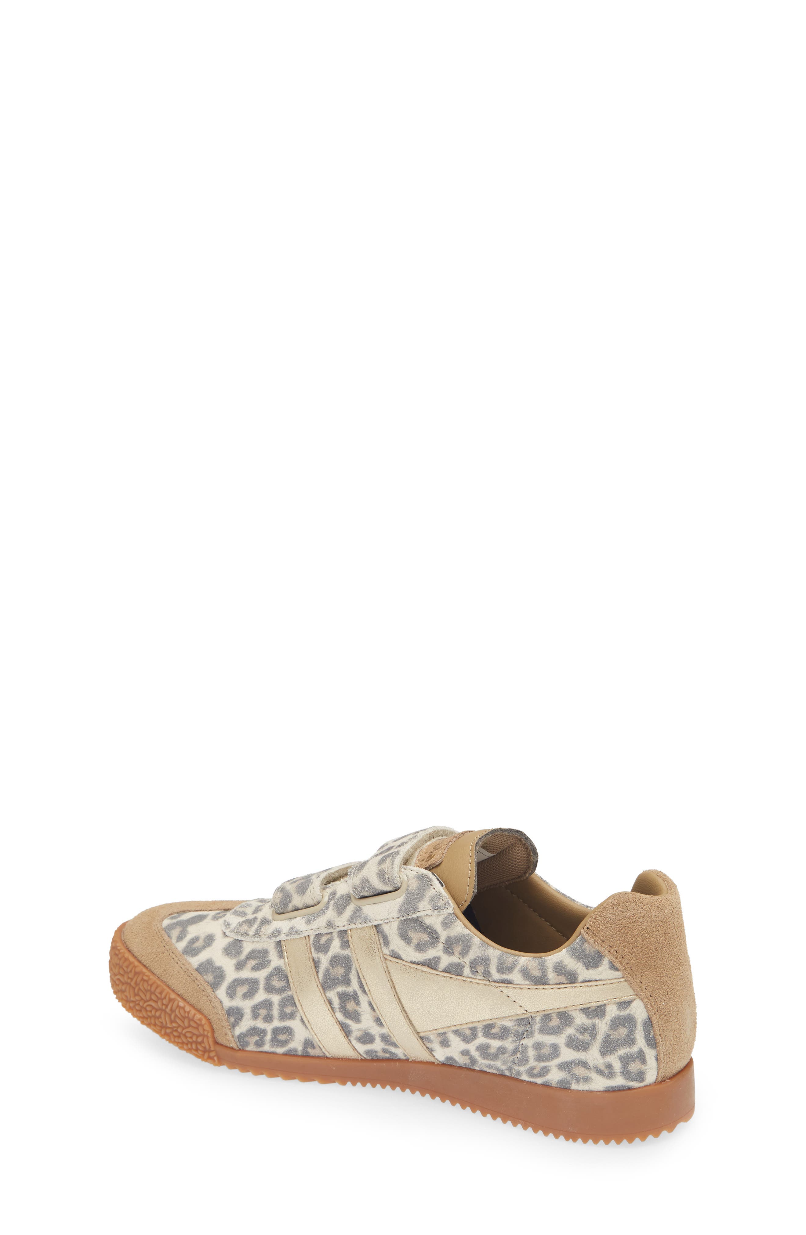 Kids' Harrier Strap Sneaker, Alternate, color, SNOW LEOPARD/ CARAMEL/ GOLD