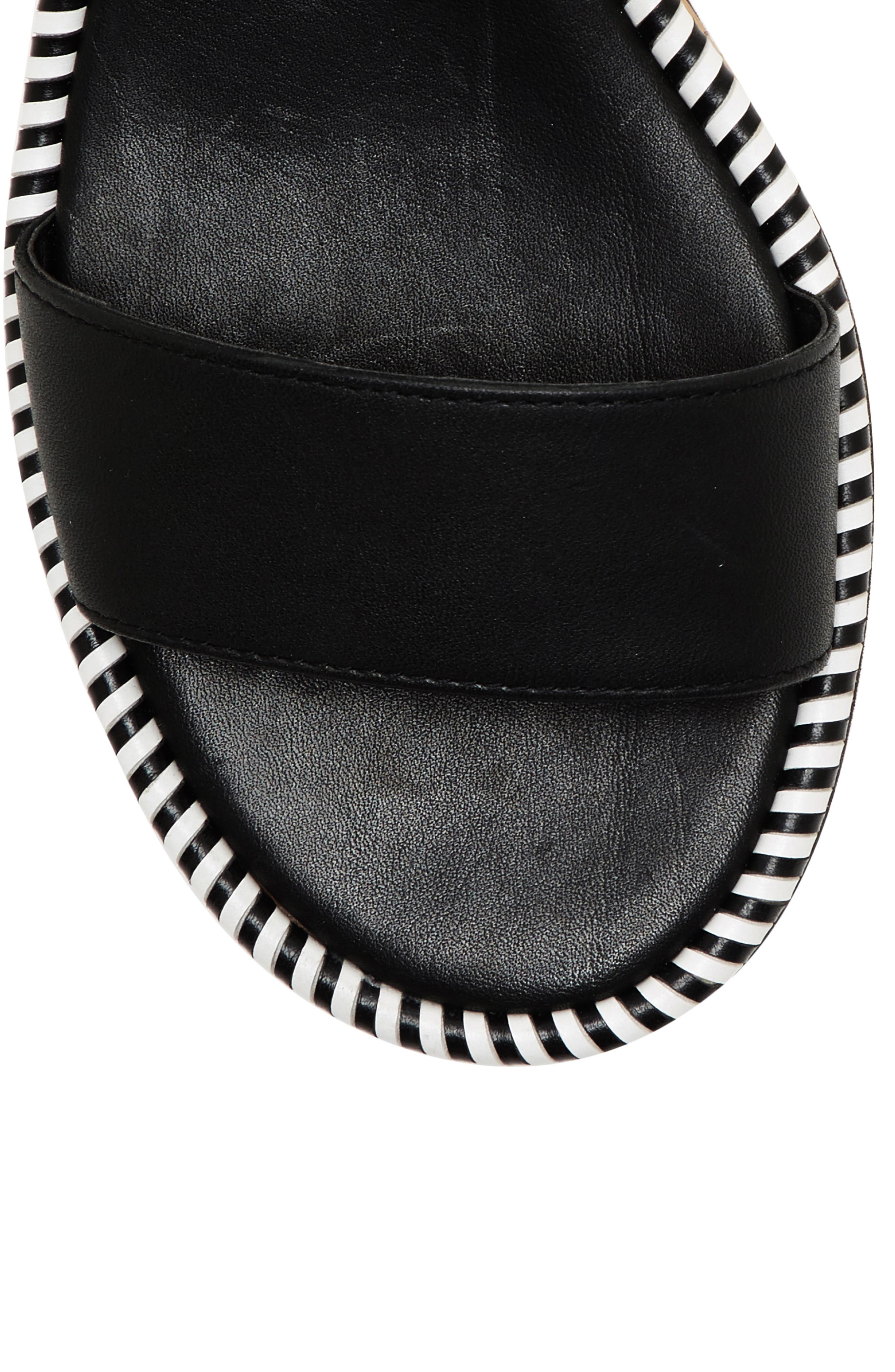 Moirina Stacked Platform Sandal, Alternate, color, BLACK LEATHER