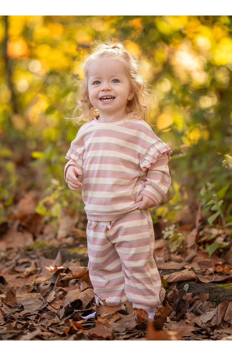 Mabel + Honey Candy Stripe Two Piece Set, Alternate, color, Pink