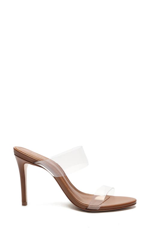Schutz Ariella Strappy See-through Vinyl Slide High-heel Sandals