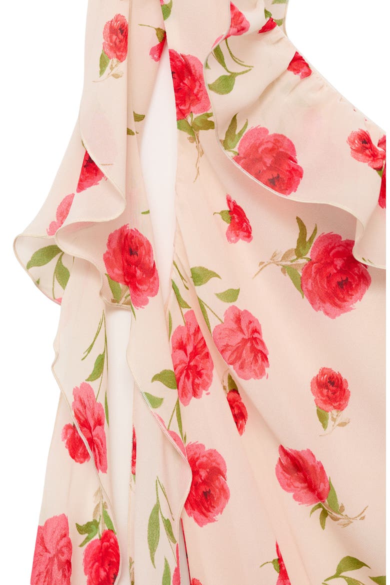 Rose Ruffle One-Shoulder Maxi Dress, Alternate, color, ECRU
