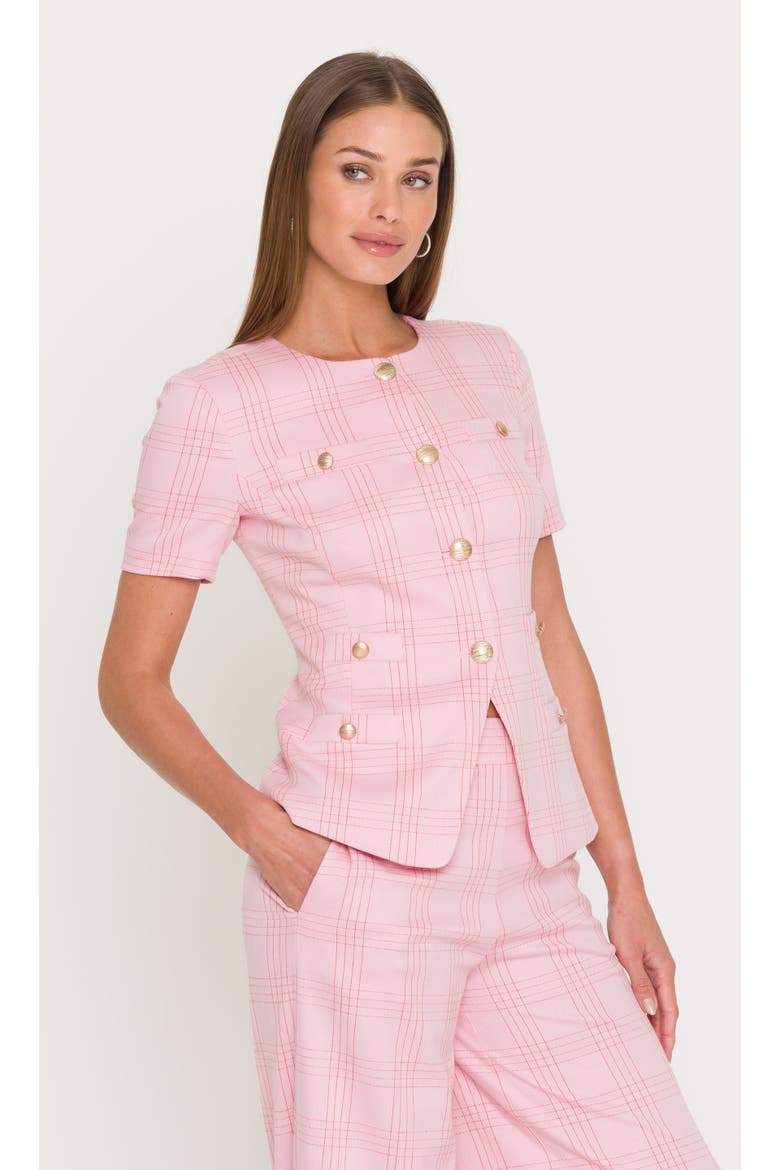 Reyes Windowpane Suiting Jacket, Alternate, color, Pink/Red Plaid