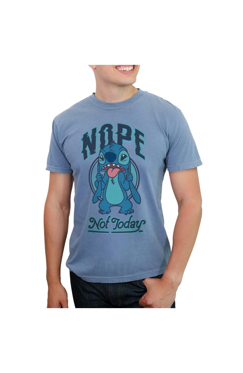 Lilo & Stitch Men's Lilo & Stitch Nope Not Today Tongue Out Stitch Graphic T-Shirt, Main, color, Blue Jean