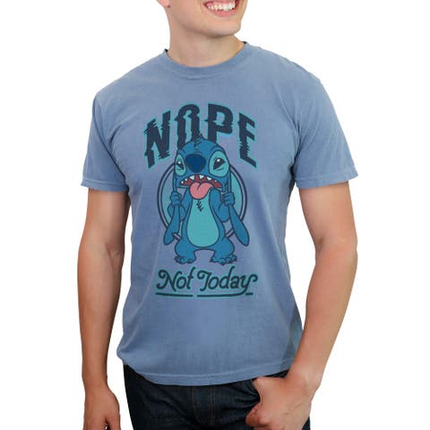 Men's Lilo & Stitch Nope Not Today Tongue Out Stitch  Graphic T-Shirt