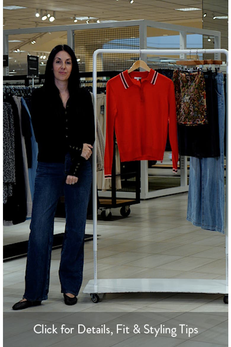 Tipped Cashmere Polo Sweater video