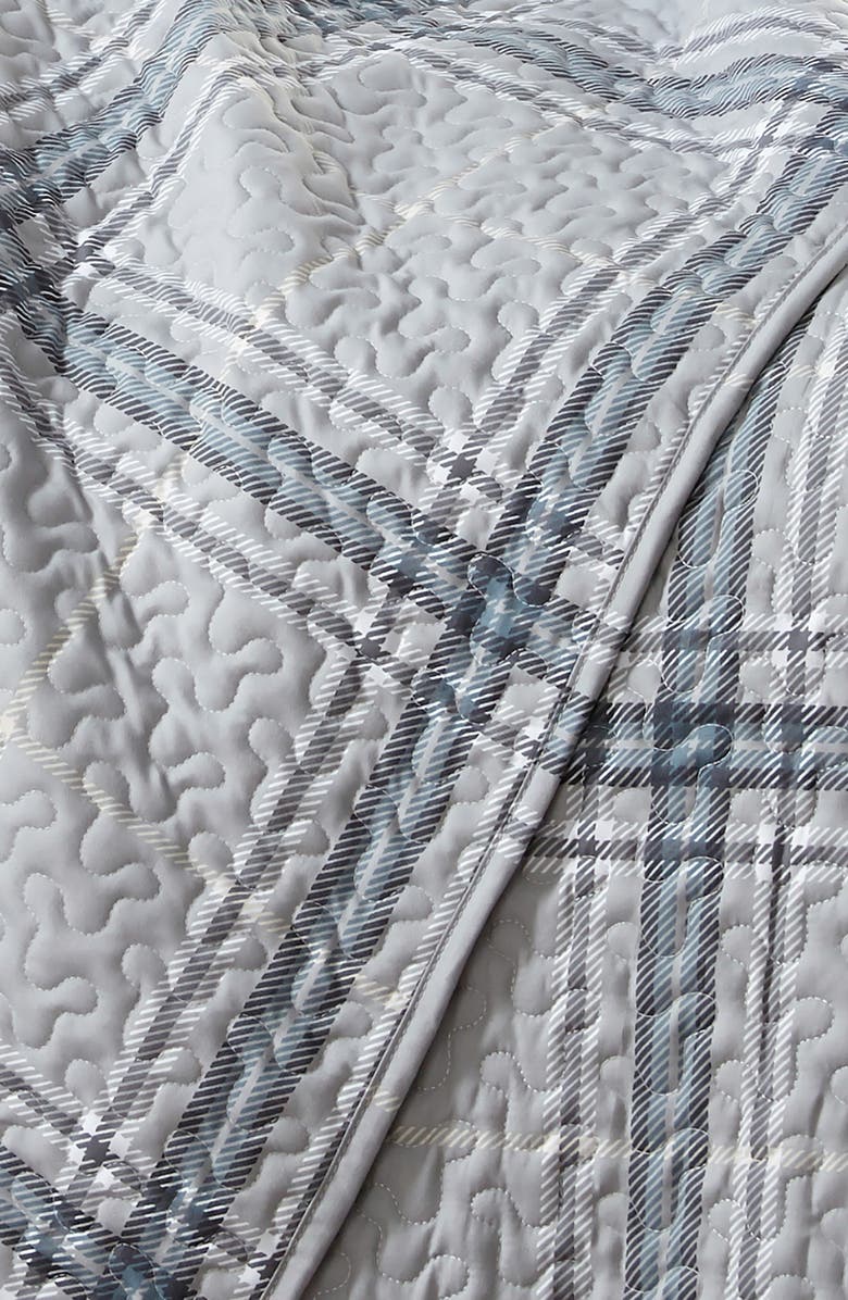 SOUTHSHORE FINE LINENS Plaid Collection- Luxury Premium Oversized Quilt Set, Alternate, color, Gray