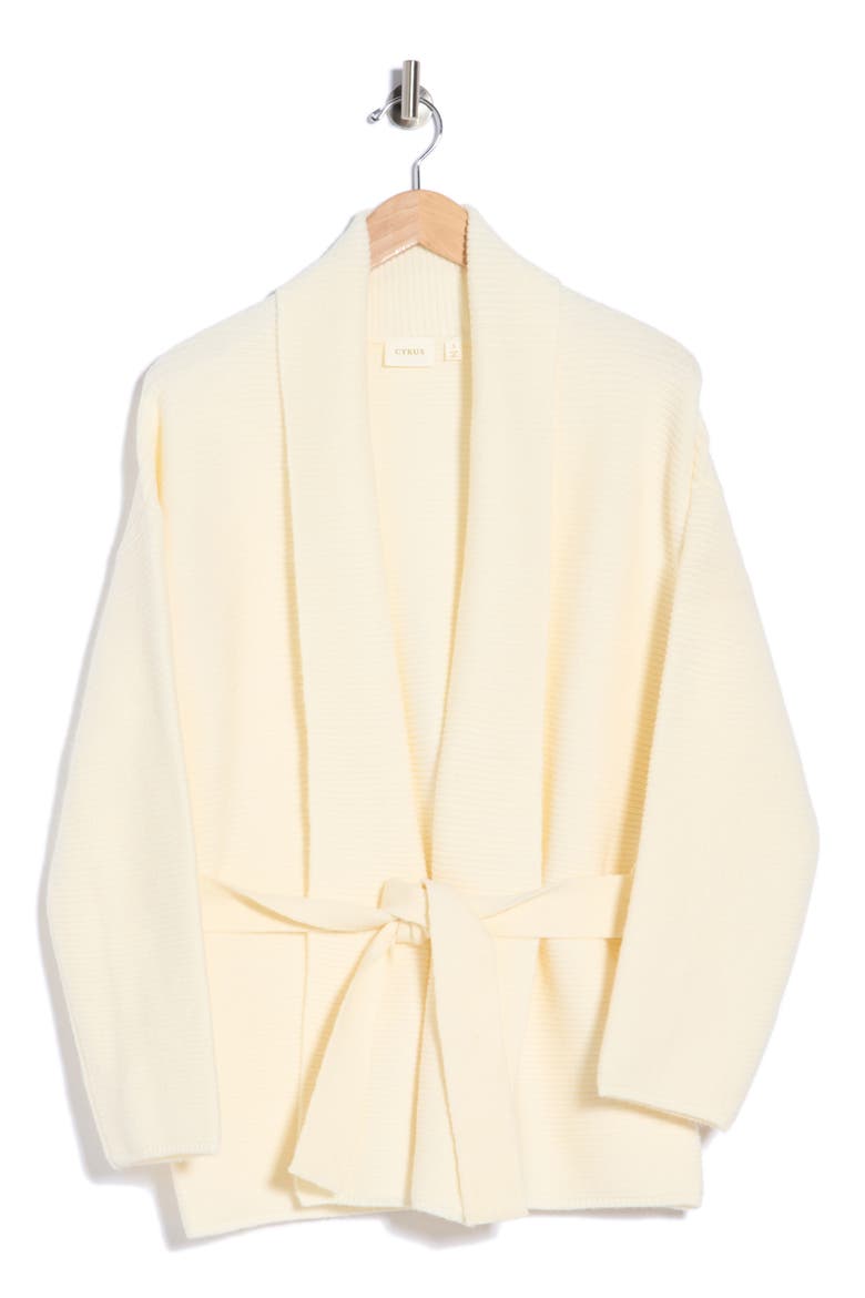 Belted Cardigan, Alternate, color, CREAM