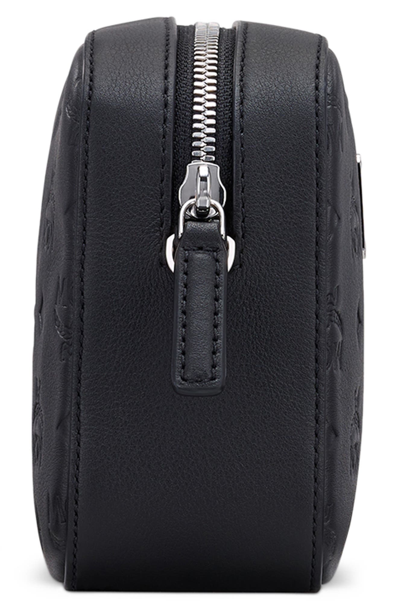 MCM Klara Monogram Embossed Leather Camera Bag, Alternate, color, 