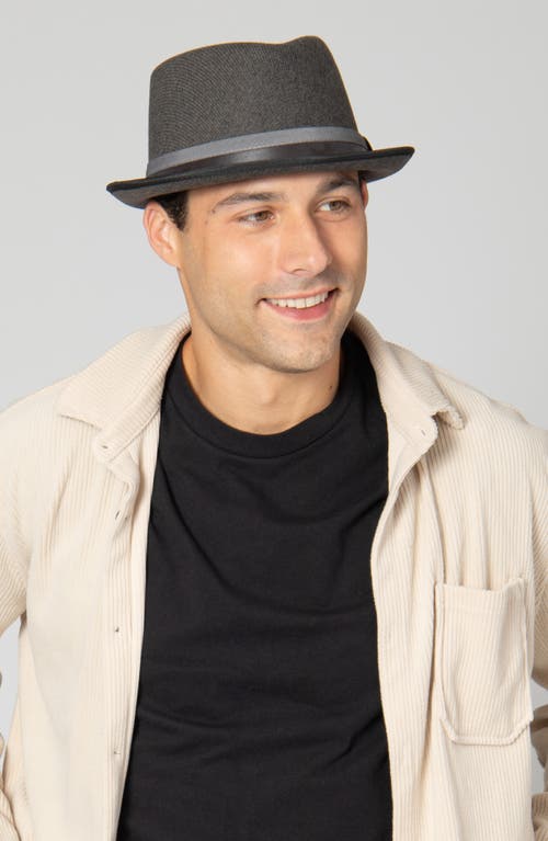 San Diego Hat Cattleman's Crease Fedora In Charcoal