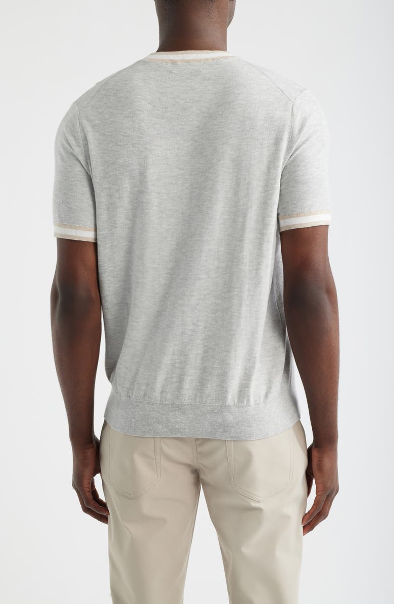 Scott Barber Short Sleeve Reverse Jersey Sweater, Alternate, color, Silver