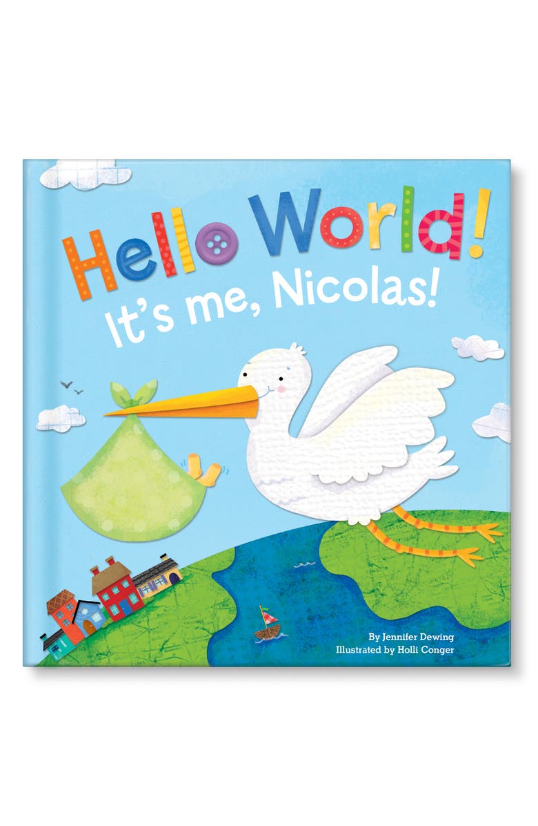 I See Me! 'Hello World!' Personalized Board Book, Main, color, Blue