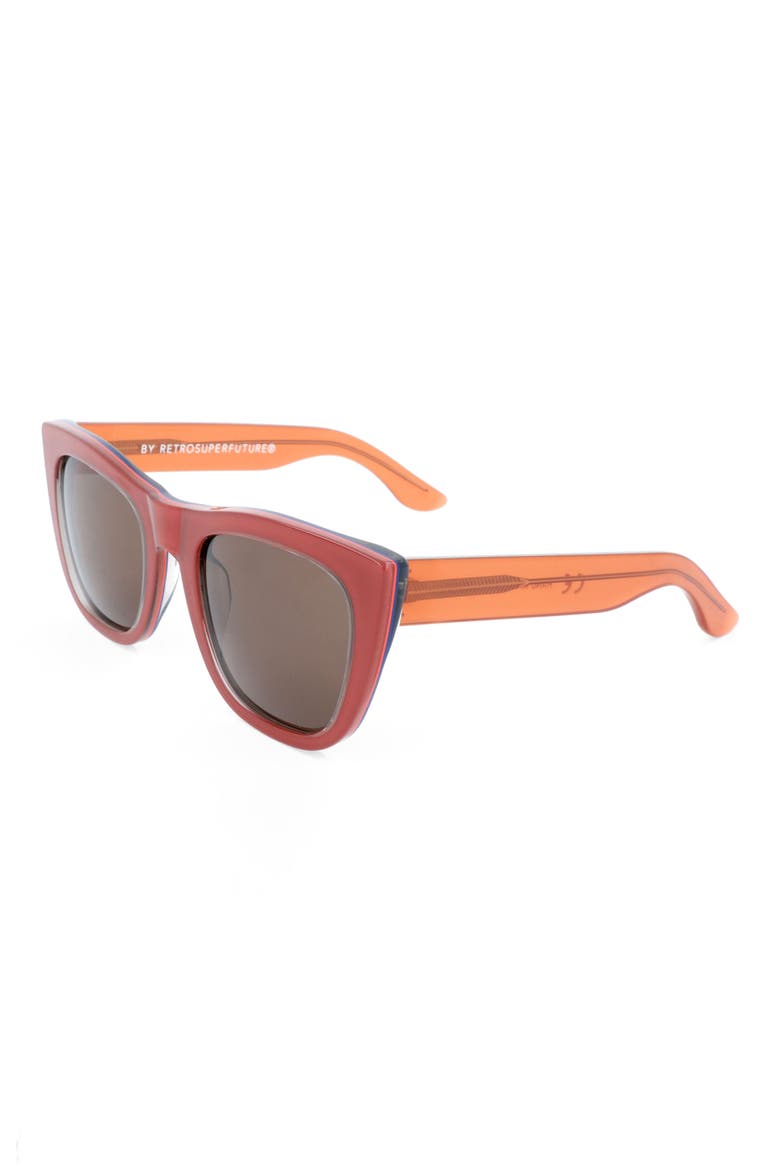 55mm Cat Eye Sunglasses, Alternate, color, BROWN