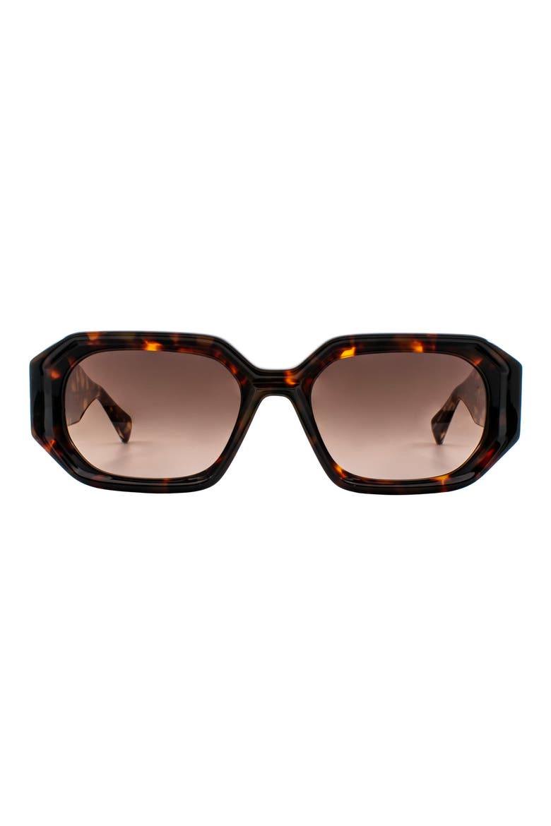 Joanie 54mm Rectangular Sunglasses, Main, color, DARK TORTOISESHELL
