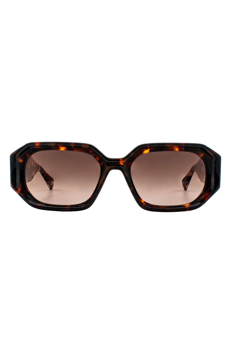 AllSaints Joanie 54mm Rectangular Sunglasses, Main, color, Dark Tortoiseshell