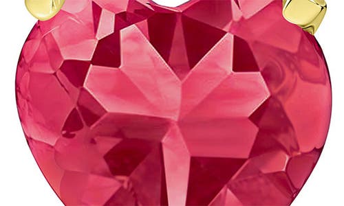Lily Nily Kids' Cubic Zirconia Heart Stud Earrings In Pink