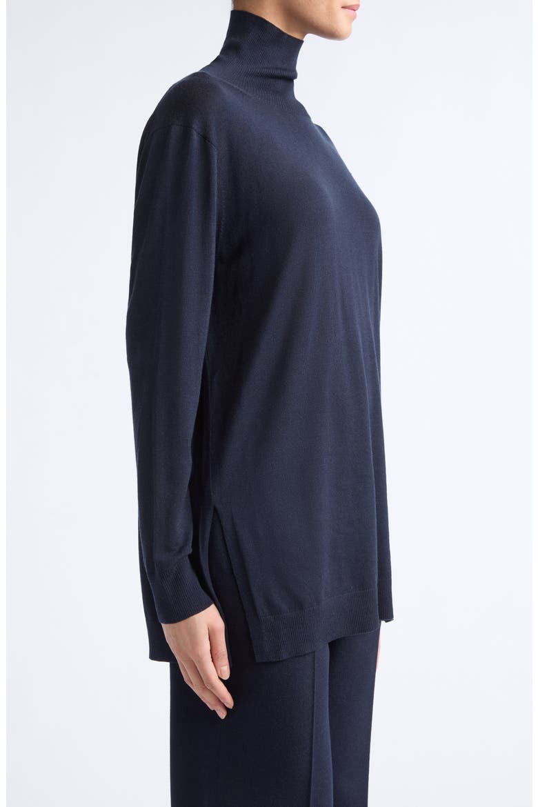 Merino Wool Stand Collar Sweater, Alternate, color, INK