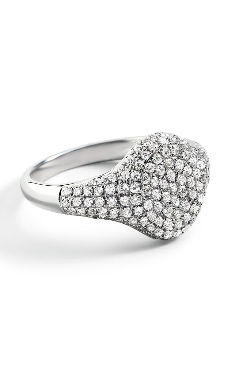 Bony Levy Pavé Diamond Signet Ring, Alternate, color, 