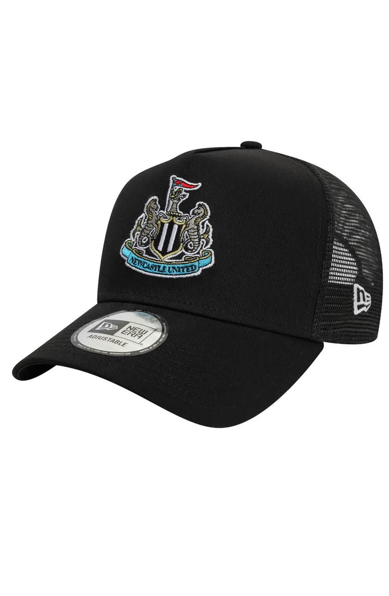 New Era Men's New Era Black Newcastle United Core Trucker Adjustable Hat, Main, color, 