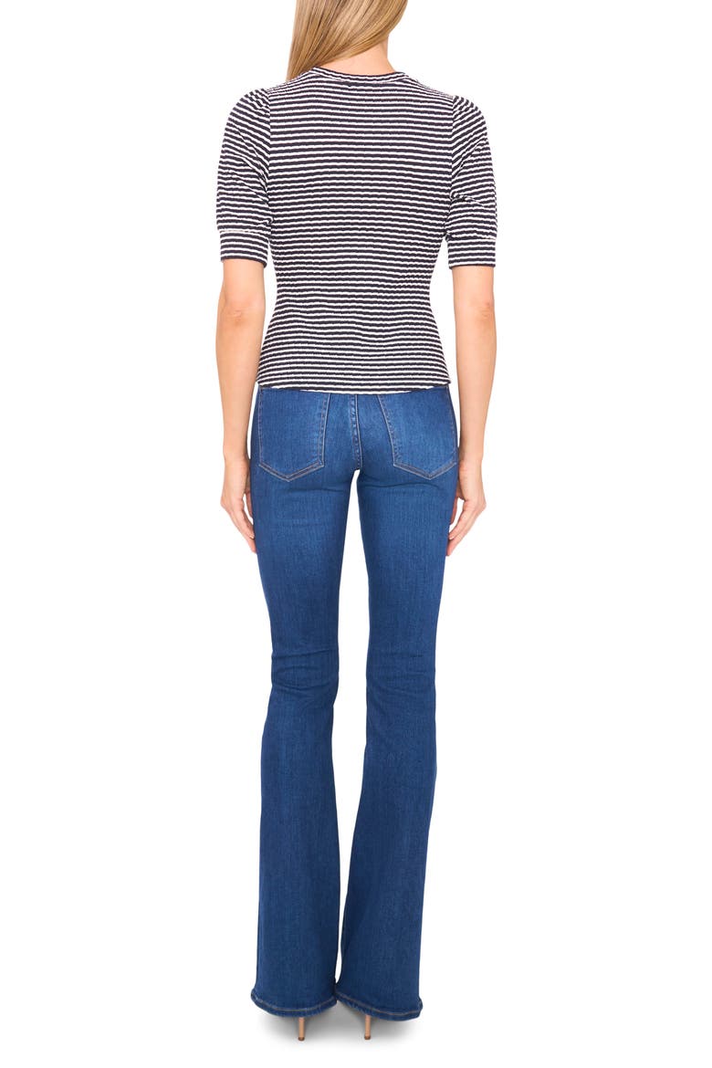 Stripe Puff Sleeve T-Shirt, Alternate, color, BARITONE BLUE