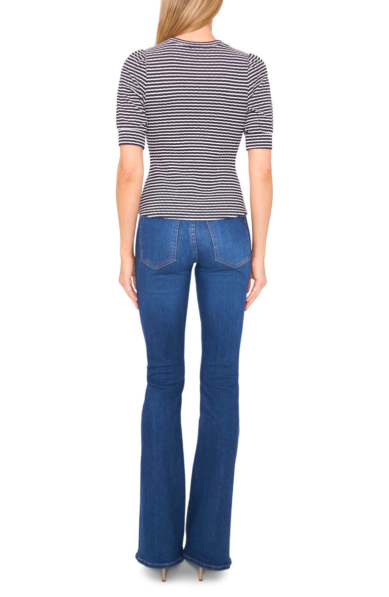 Halogen<sup>®</sup> Stripe Puff Sleeve T-Shirt, Alternate, color, Baritone Blue