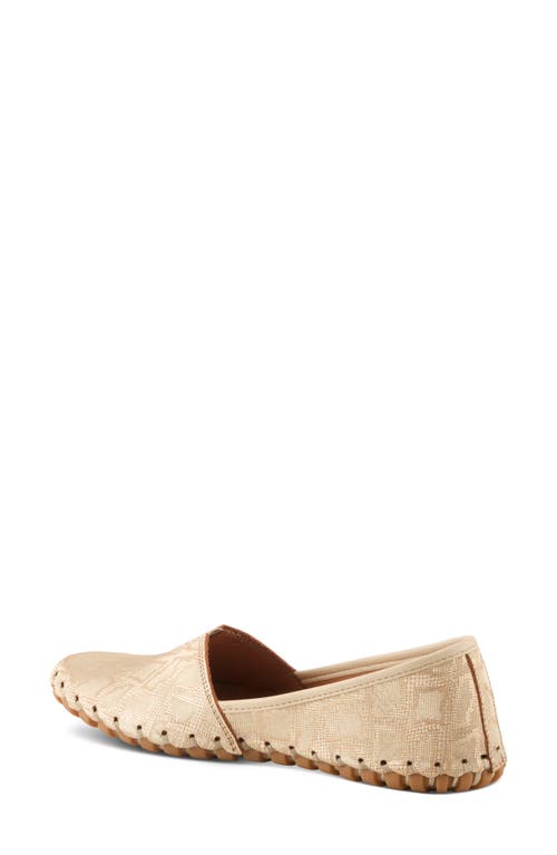 Spring Step Kathaleta Flat In Soft Gold
