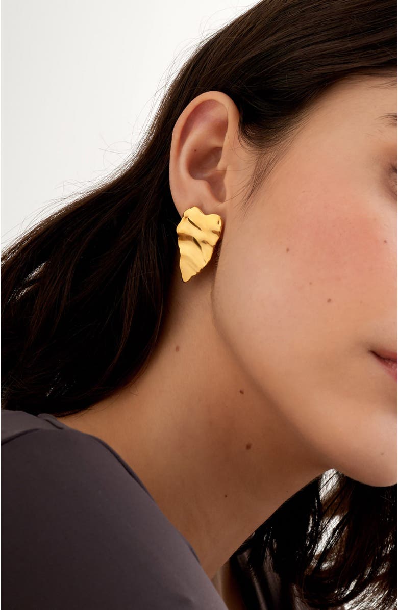 Katie Loxton Molten Heart Oversized Earrings, Alternate, color, Gold Coated