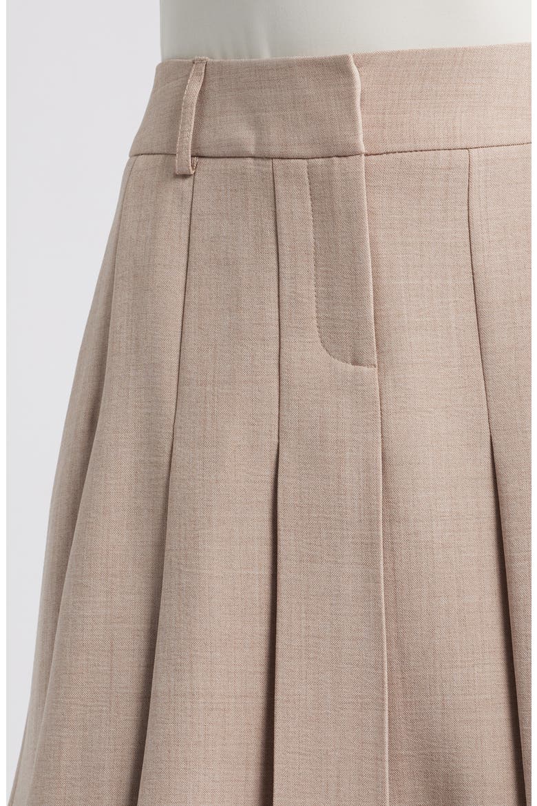 Pleated Skirt, Alternate, color, CLAY