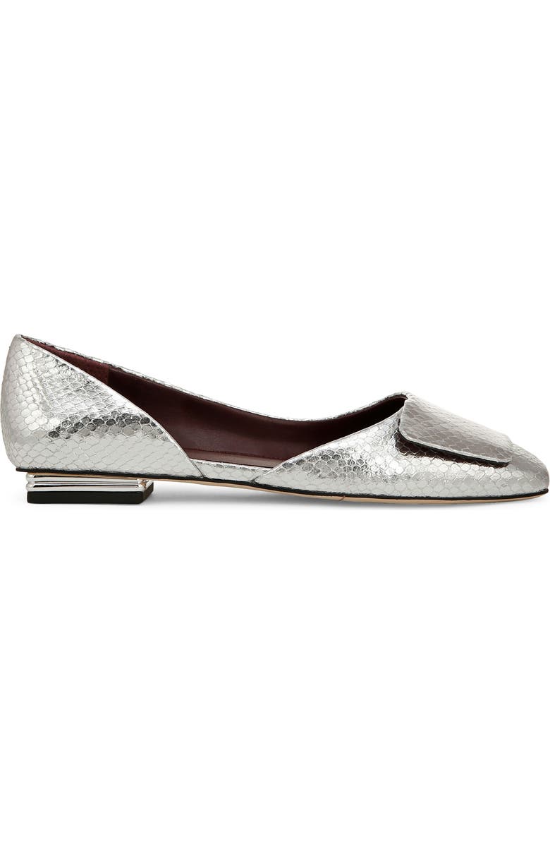 SARTO by Franco Sarto Tracy Half d'Orsay Flat, Alternate, color, Silver Snake Print