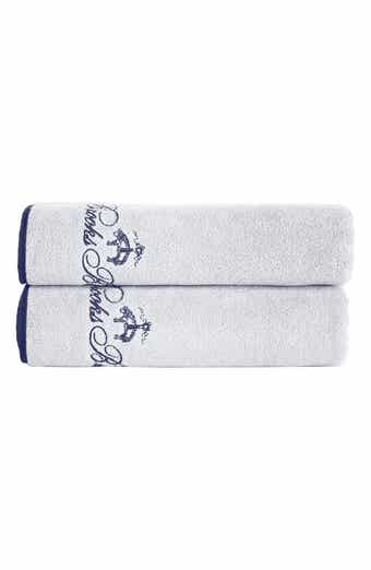 Brooks Brothers Contrast Frame Cotton Towel Set