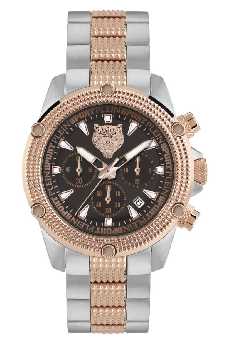 Two Tone Quartz Hurricane Bracelet Watch, 44mm, Main, color, TWO TONE
