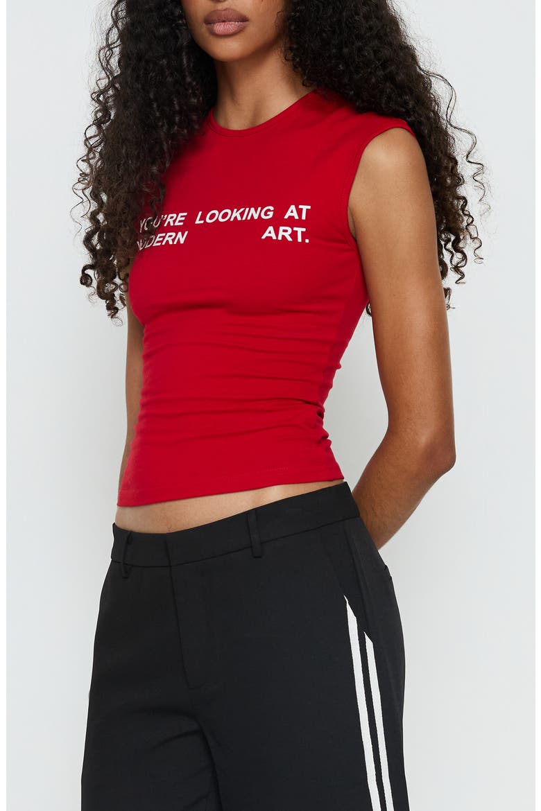 Modern Art Graphic Baby Tee, Alternate, color, RED
