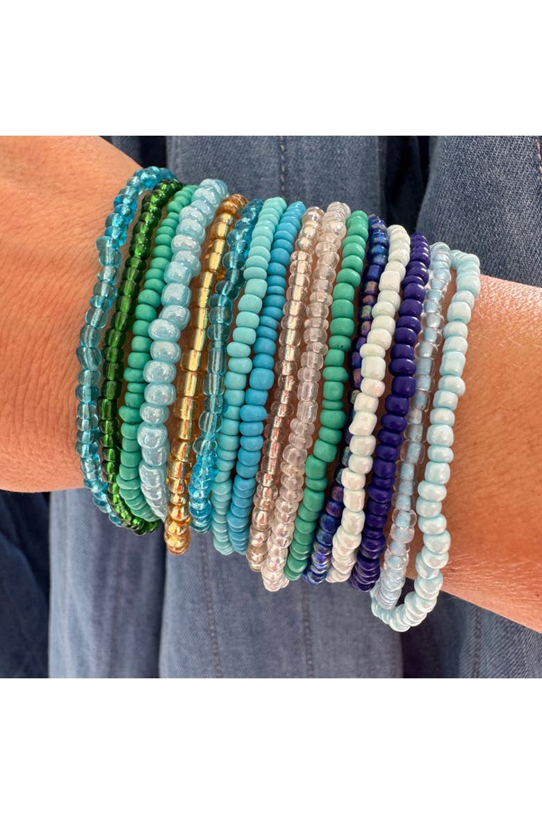 Shades of Blue Bracelets, Alternate, color, Blue