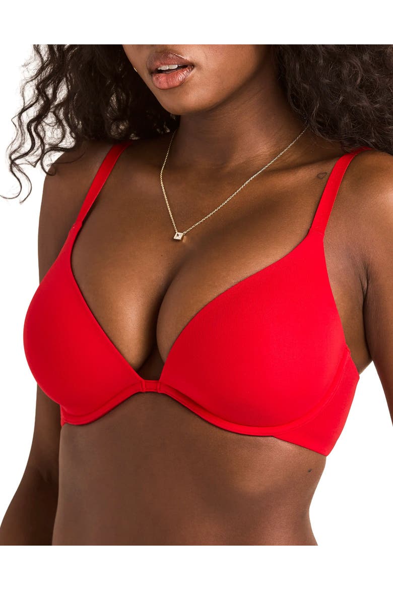 Natalya Push Up Plunge Bra, Alternate, color, Bright red