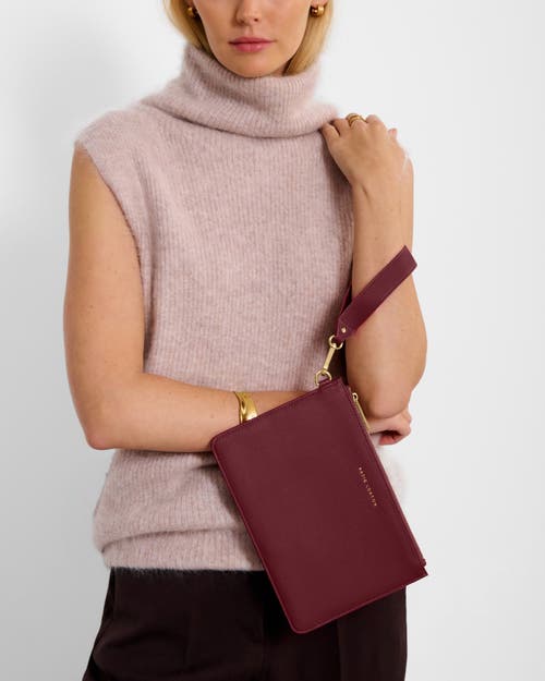 Katie Loxton Hallie Wristlet Pouch In Burgundy