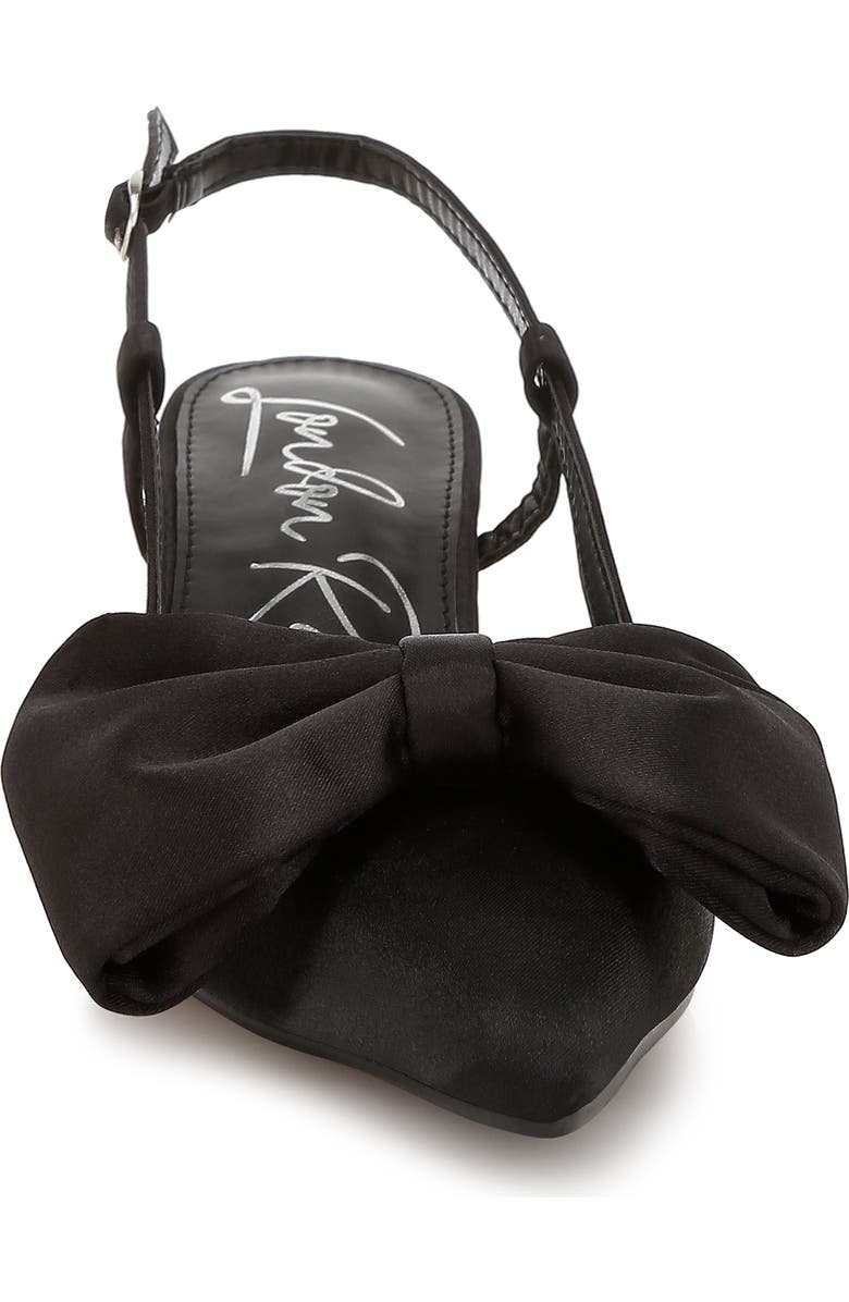 LONDON RAG Okshak Satin Bow Slingback Pump, Alternate, color, Black