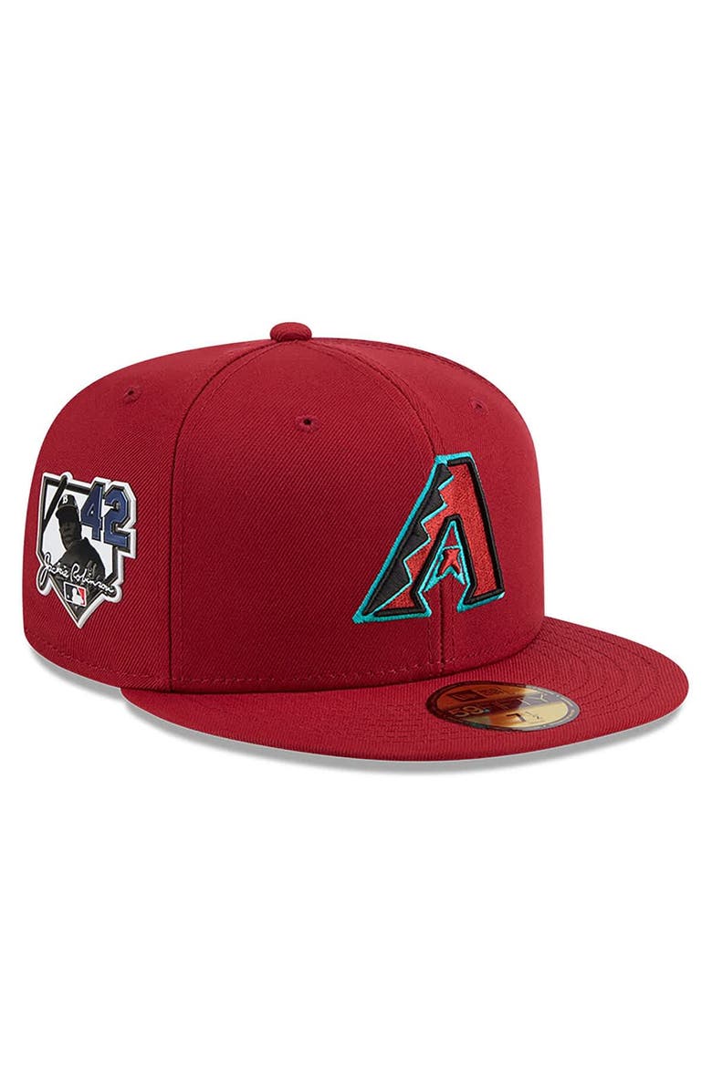 New Era Men's New Era Red Arizona Diamondbacks 2026 Jackie Robinson Day 59FIFTY Fitted Hat, Main, color, Dark Red