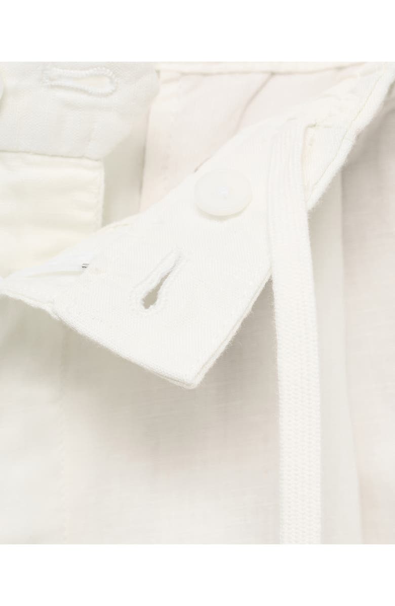 MANGO Slim Fit Drawstring Pants, Alternate, color, White