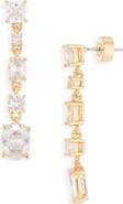 Nordstrom Mixed Crystal Linear Drop Earrings