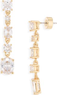 Nordstrom Mixed Crystal Linear Drop Earrings