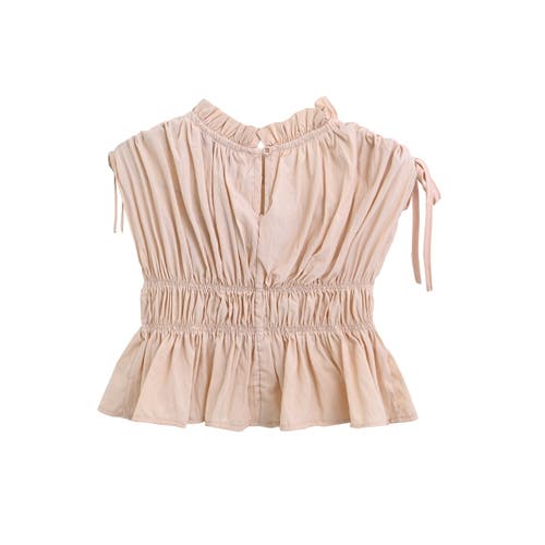 Mimi Tutu Beige Ruffle Bow Outfit Set In Neutral