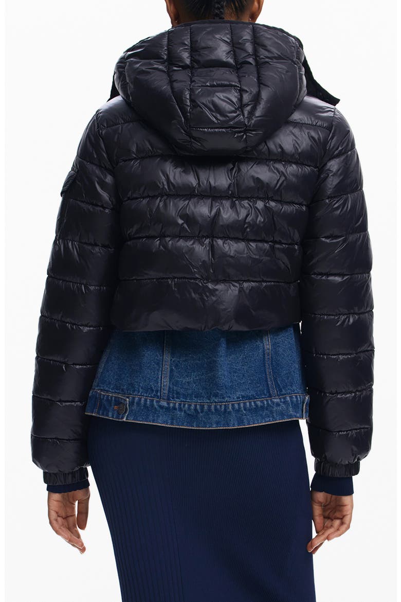 Mich Layered Puffer Coat, Alternate, color, BLACK
