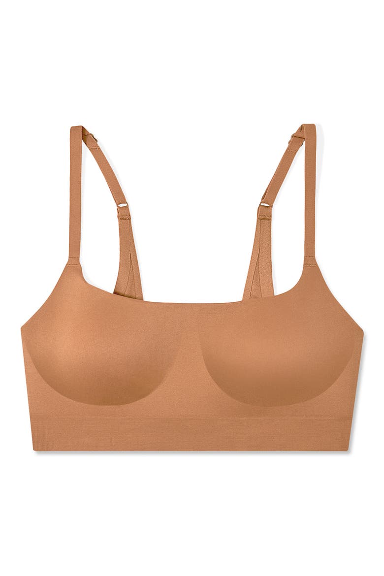 Soft Form Square Neck Wireless Bra, Alternate, color, BRONZED
