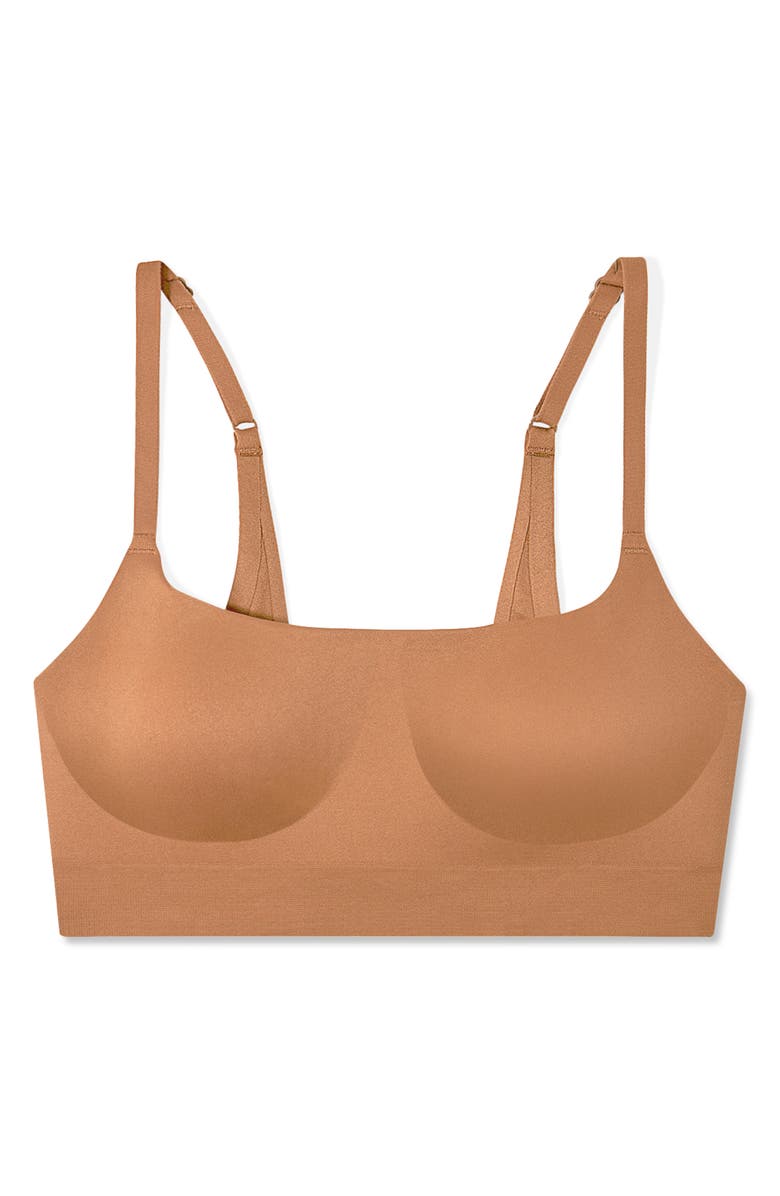 True & Co Soft Form Square Neck Wireless Bra, Alternate, color, Bronzed