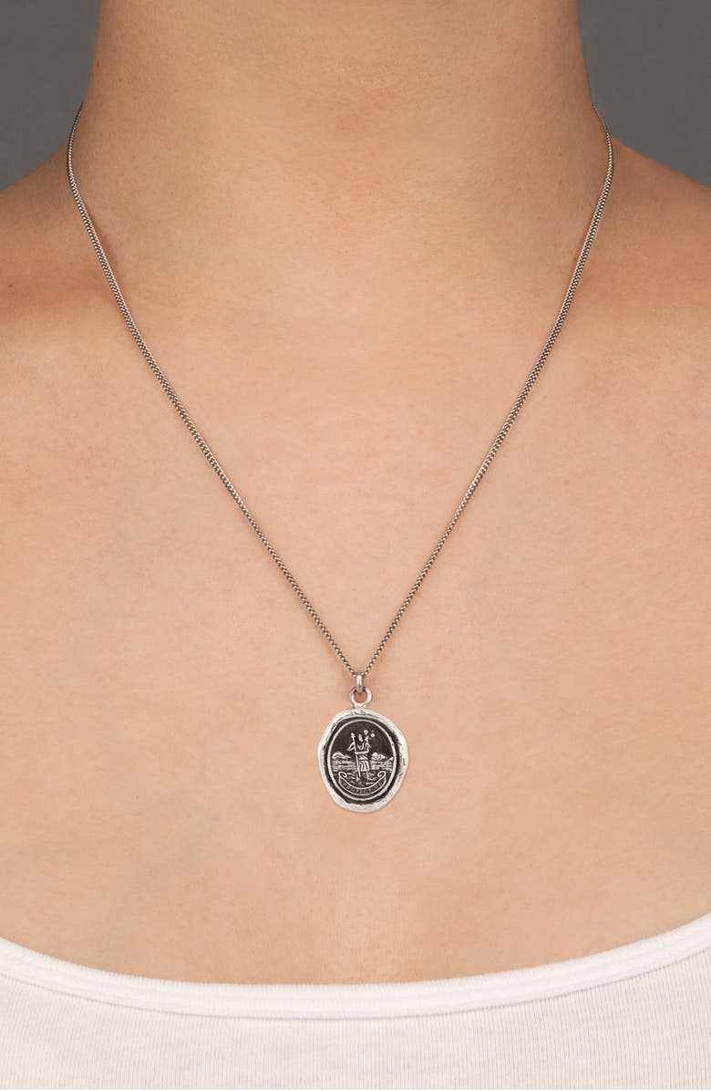 Pyrrha Saint Christopher Pendant Necklace, Alternate, color, 
