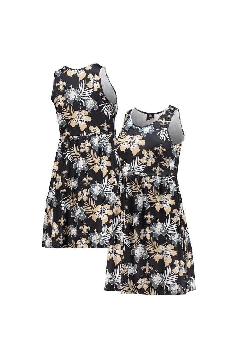 Women's FOCO Black New Orleans Saints Floral Sundress, Main, color, Black